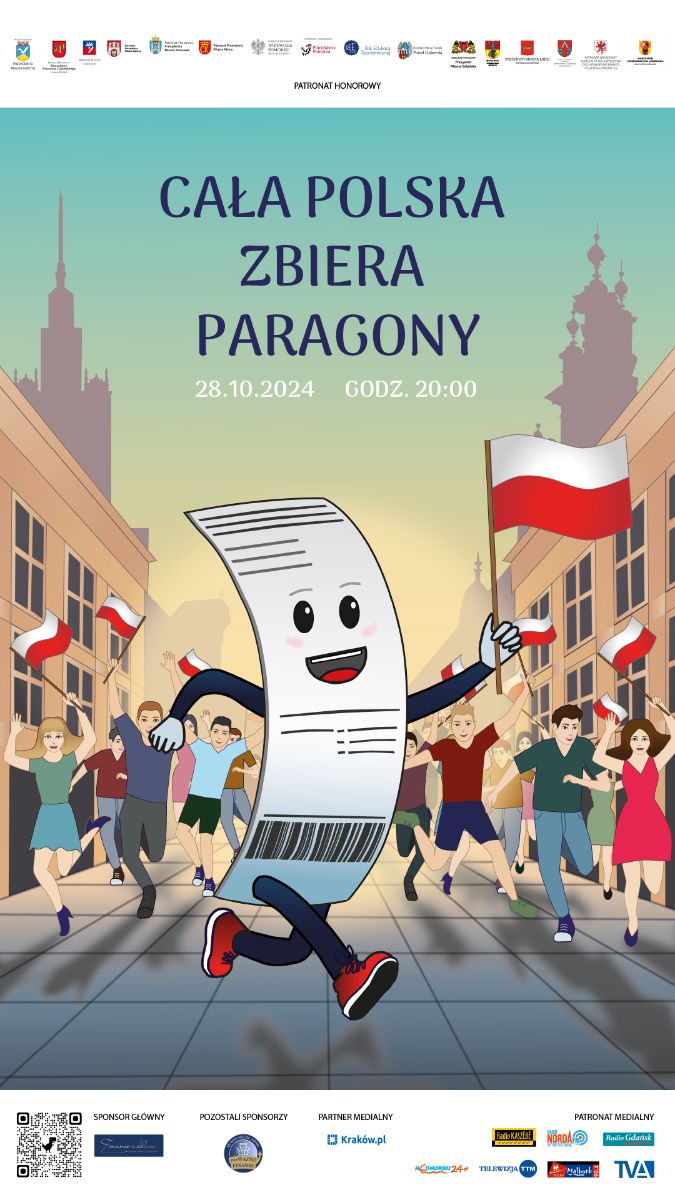 Plakat kampani Cała Polska Zbiera Paragony