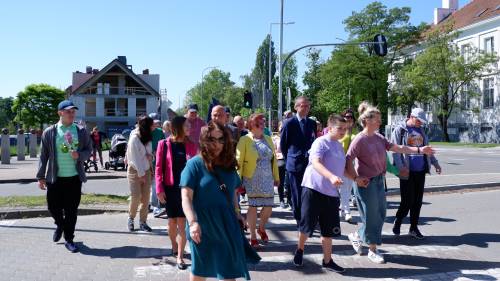 Przemarsz ulicą Grunwaldzką.