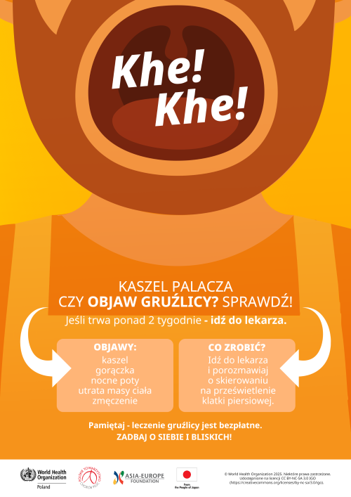 Plakat w języku polskim kierowany do migrantów